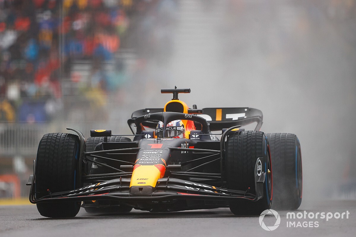 Featured image for Verstappen dominates wet FP3 as Canadian GP weekend faces challenges.