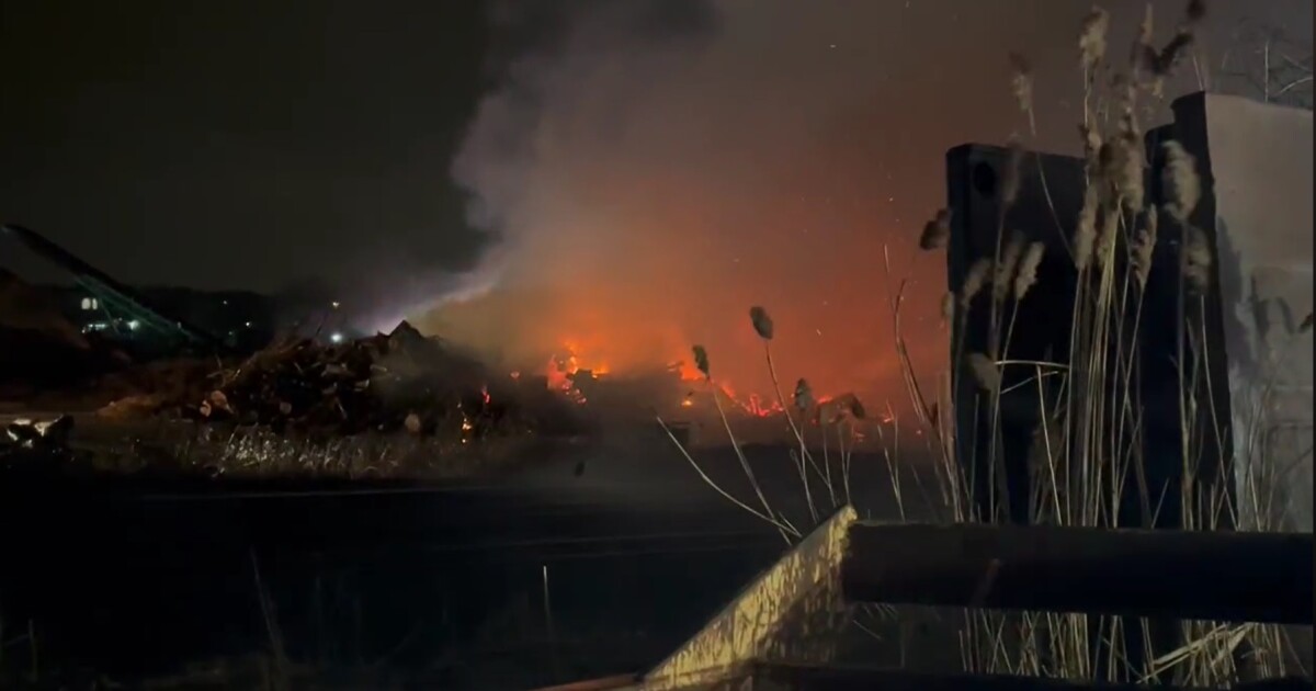 "Firefighters Battle Blaze at Wickliffe Landscape Business, Leaving Amtrak Passengers Stranded"