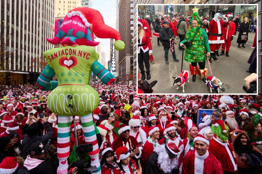 Featured image for "SantaCon 2023: NYC Overwhelmed by Festive Bar Crawl Madness"