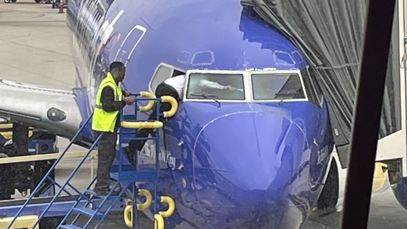 Southwest Pilot Crawls Through Cockpit Window to Unlock Plane Before Flight.