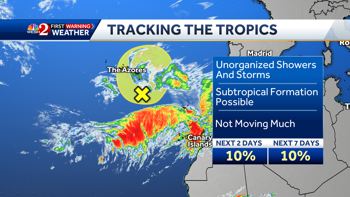 Featured image for NHC monitoring disturbance in northeast Atlantic.