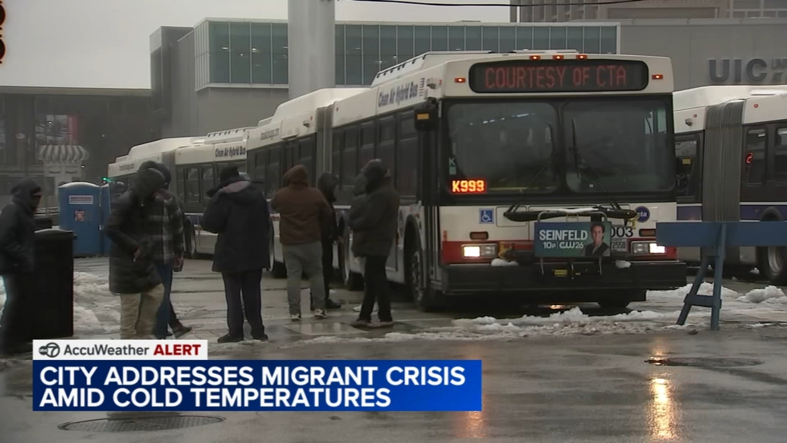 "Chicago Mayor and Governor Take Action on Migrant Shelter Crisis Amid Winter Storm"