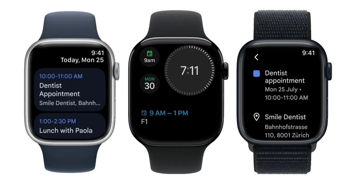 Featured image for Google Calendar Launches Minimalist Apple Watch App