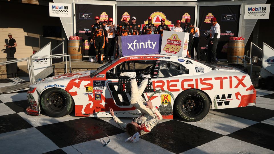 Featured image for NASCAR Driver Connor Zilisch Injured in Victory Lane Fall at Watkins Glen