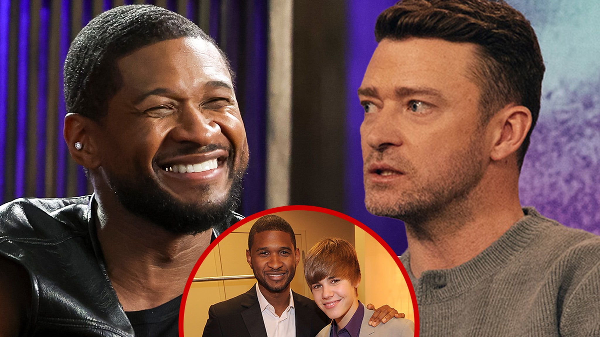 Featured image for "Usher Triumphs Over Justin Timberlake in Bidding War for Justin Bieber"