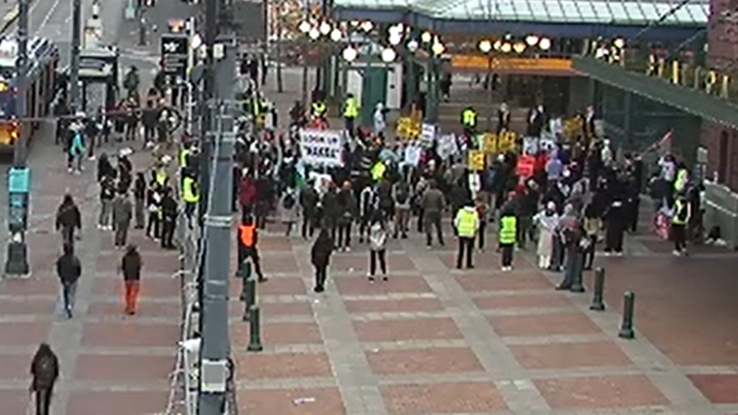 Featured image for "Protest Disrupts Seattle's Chinatown-International District Light Rail Station"
