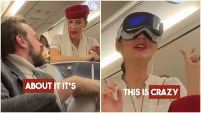Featured image for "Emirates and Microsoft Crew Test Apple Vision Pro on Flight, Goes Viral"