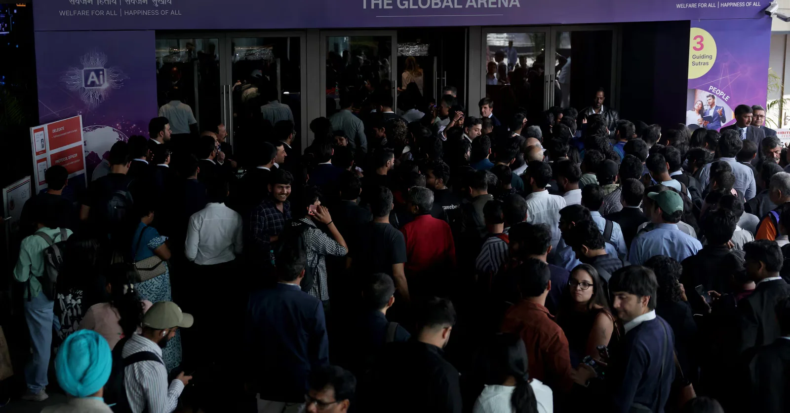 New Delhi's AI Summit kicks off amid queues and confusion