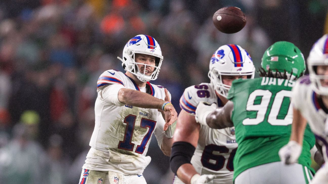 "Bills' Josh Allen leads team to victory with 3 TDs against the Eagles"