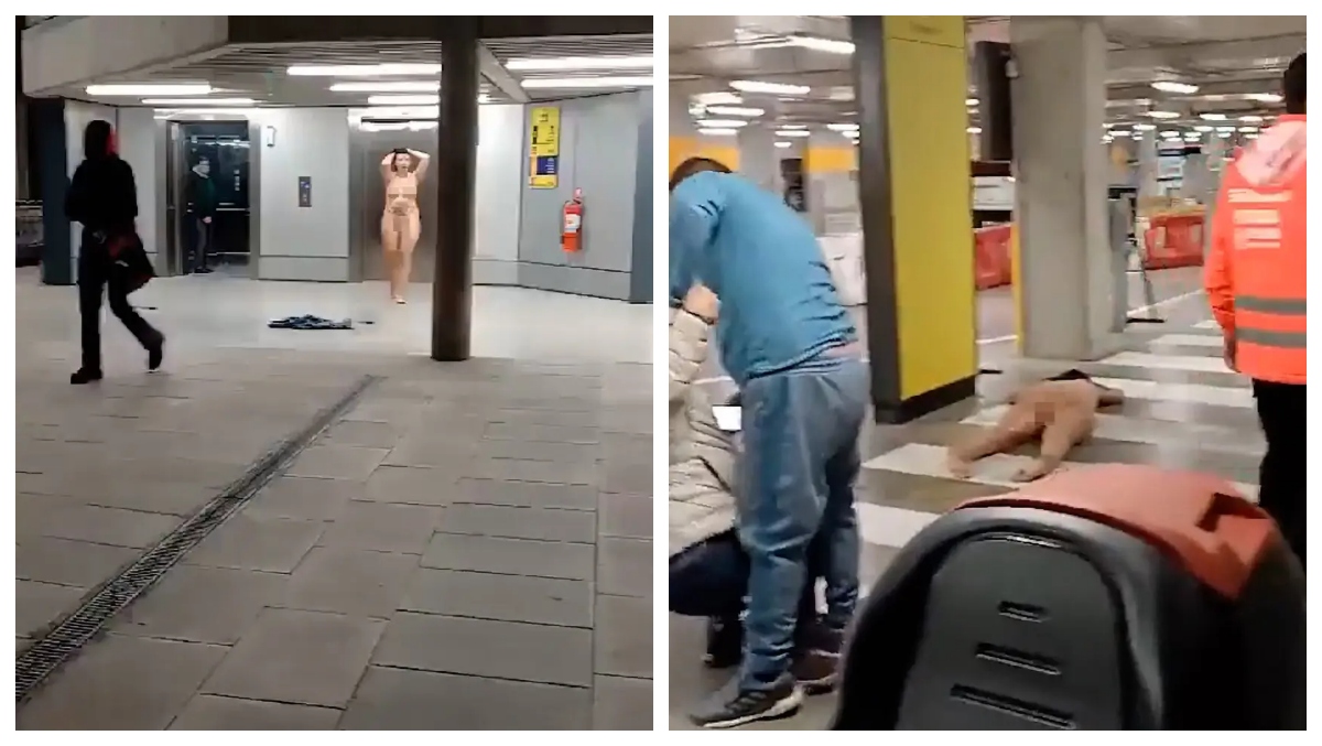 "Bizarre Airport Attack: Naked Mushroom-Tripping Woman Tackles Victim by the Hair"