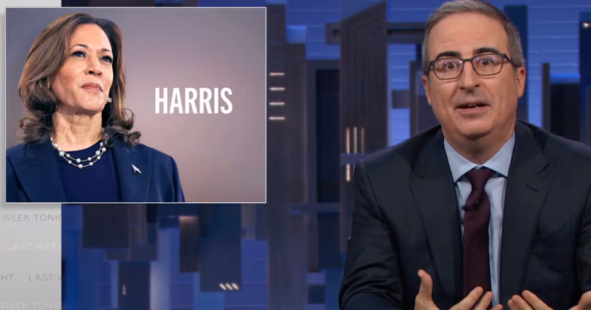 Emotional John Oliver Urges Voters to Support Kamala Harris