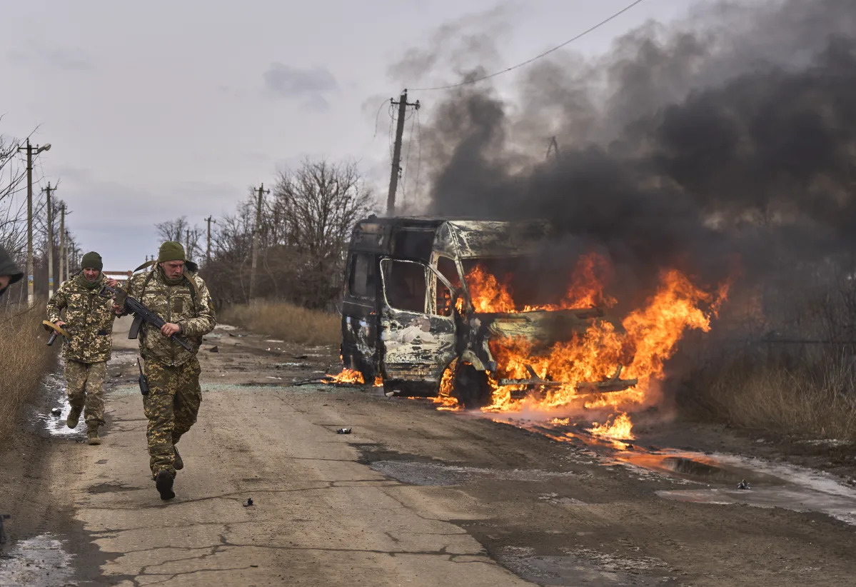 "Ukraine's Drone Strike Targets Crimea Amidst Russian Siege on Devastated City"