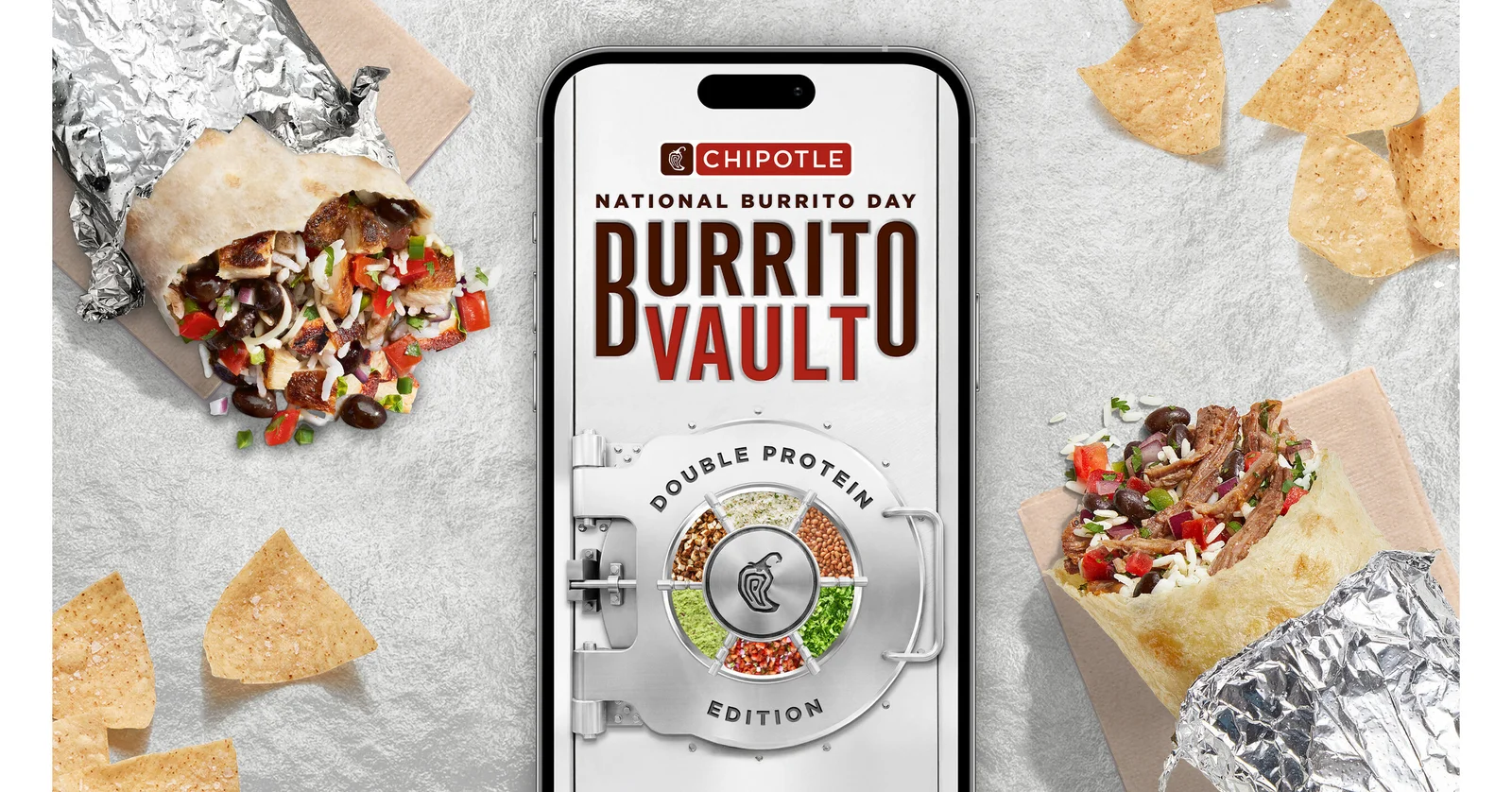 Chipotle Unveils Double Protein Burrito Vault With $2M Prize Bonanza for National Burrito Day