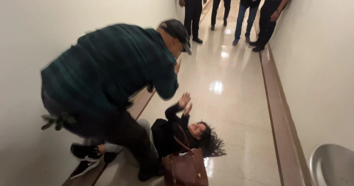 ICE Officer Suspended After Video Shows Him Shoving Woman