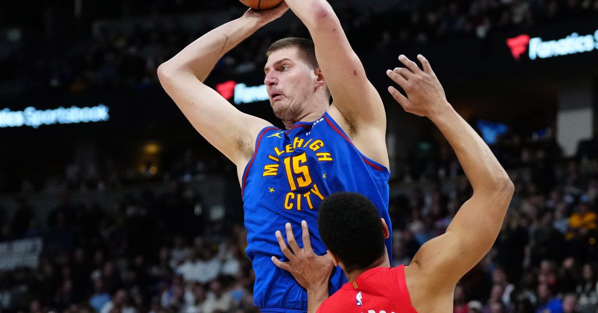 Featured image for "Nikola Jokic Leads Nuggets to Victory Over Trail Blazers Despite Henderson and Simons' Strong Performance"