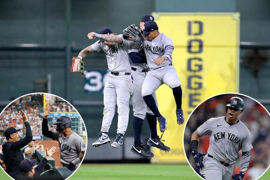 Featured image for "Yankees Sweep Astros with Juan Soto's Clutch Performances"