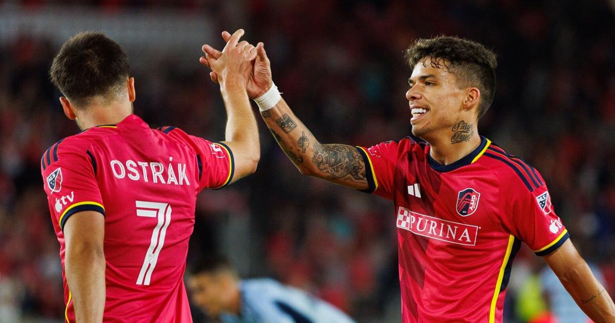 Featured image for St. Louis City SC dominates Sporting KC in MLS rivalry opener.
