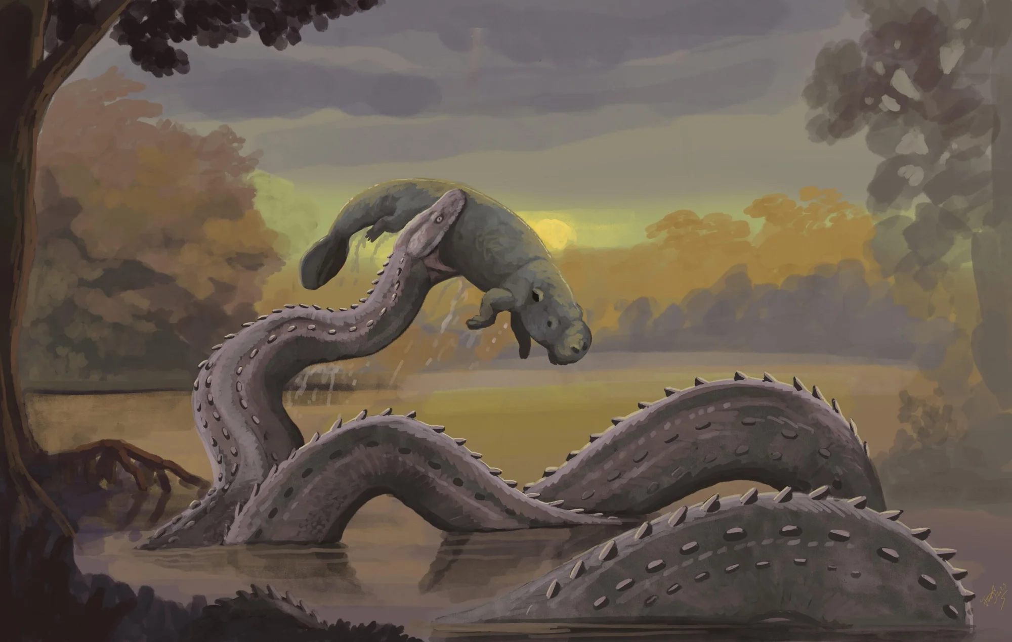 Scientists Uncover 50-Foot-Long Ancient Snake, Redefining Prehistoric Reptile Size