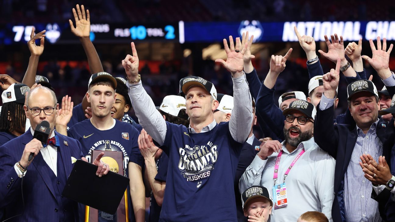 "UConn's Dominant Back-to-Back NCAA Men's Basketball Championship Victories"