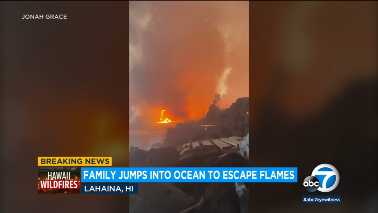 "Surviving the Inferno: Terrified Family's Desperate Escape from Hawaii Wildfires"