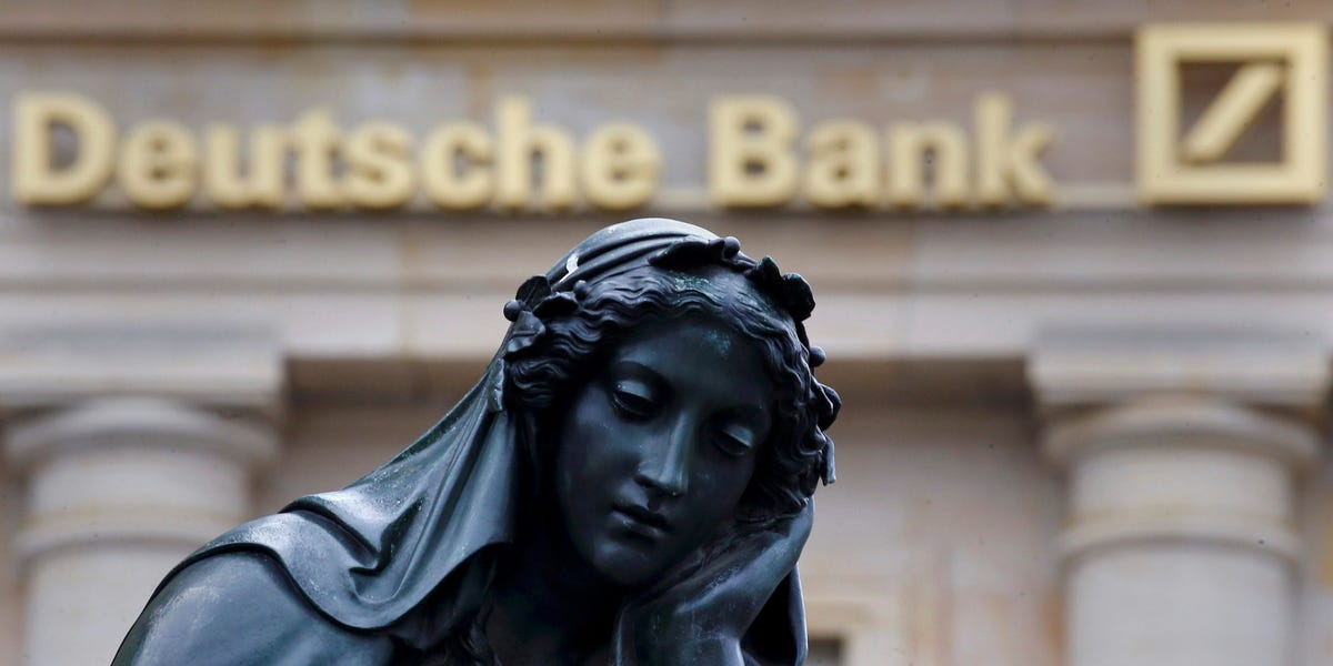 Featured image for Deutsche Bank's Stock Plummets 8% Amid Rising Debt Default Bets.