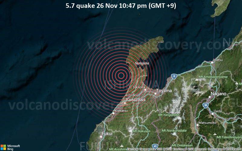Strong 6.2 Magnitude Earthquake Hits Japan's West Coast, No Tsunami Alert