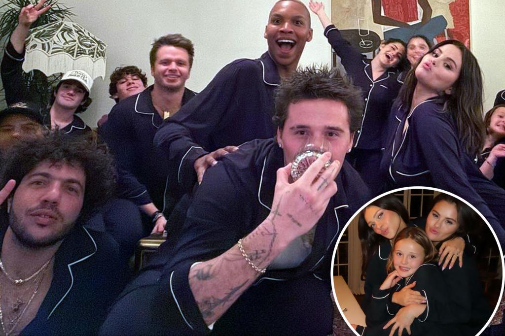 Featured image for "Selena Gomez and Benny Blanco Co-Host Pajama Party for Nicola Peltz Beckham's Birthday Bash"