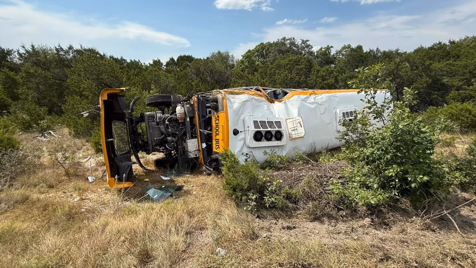 Featured image for Multiple Children Injured in School Bus Rollover Crash in Texas