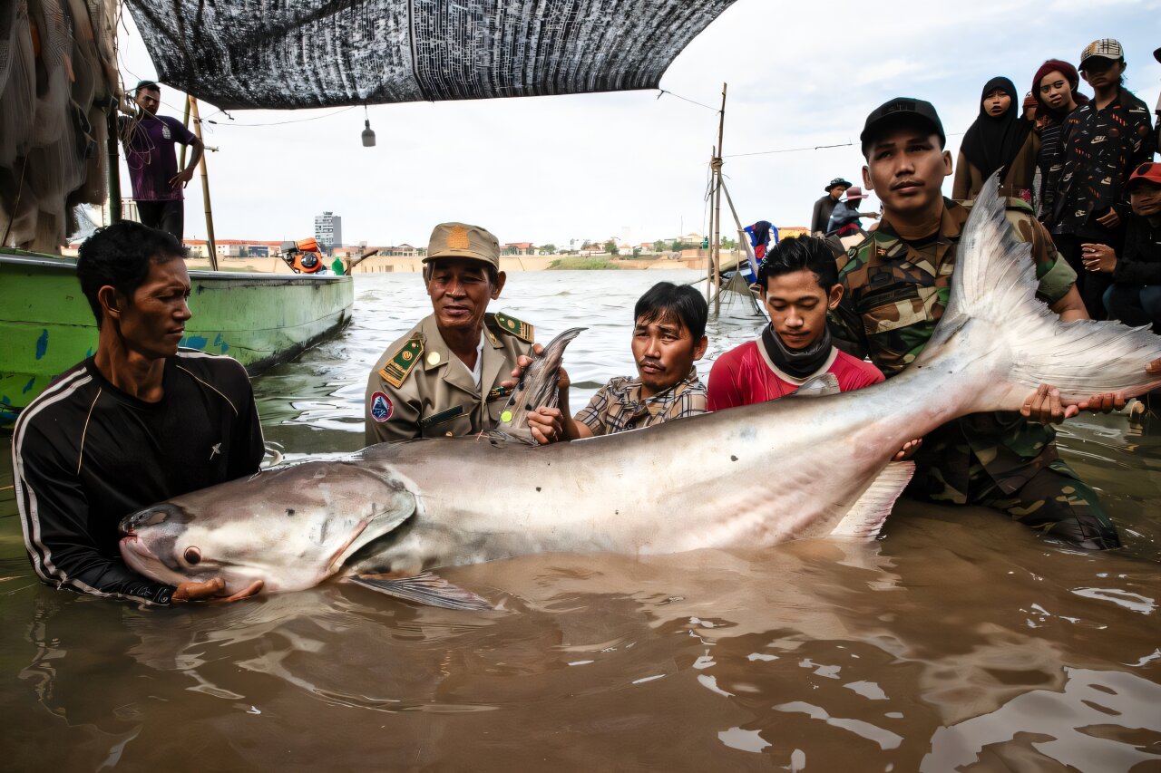 Featured image for Rare Mekong Giant Catfish Resurface in Cambodia