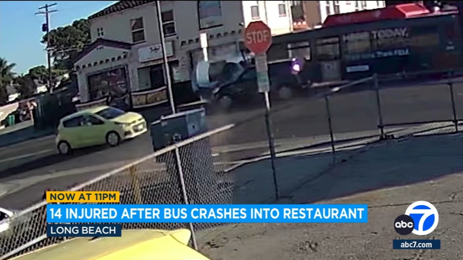 Featured image for Bus Crashes into Long Beach Restaurant, Multiple Injuries Reported