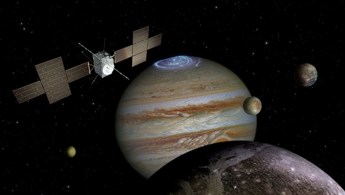 Featured image for "JUICE Probe Harnesses Earth and Moon's Gravity to Reach Jupiter"