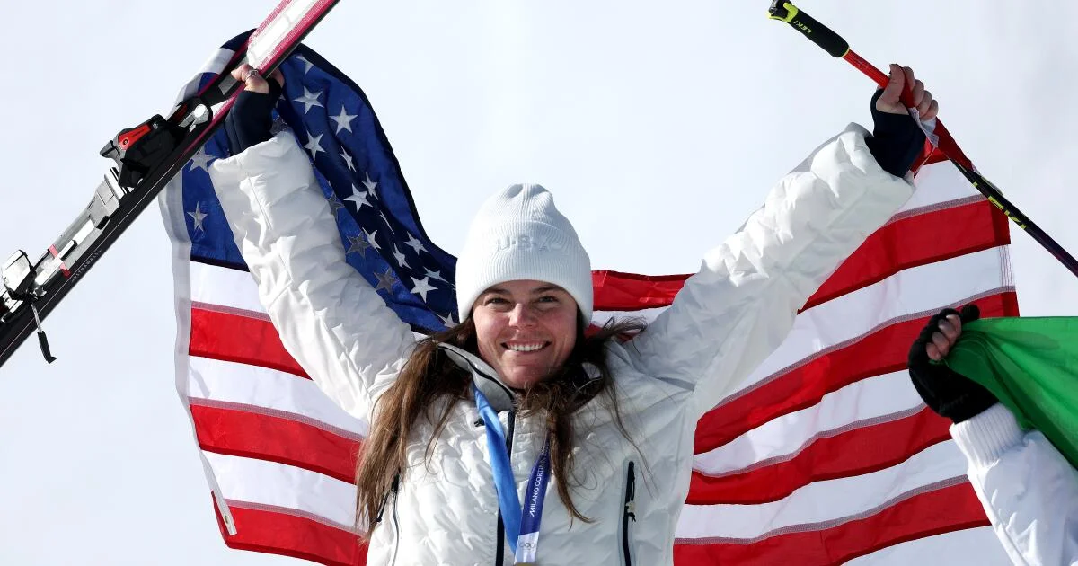Breezy Johnson clinches Olympic downhill gold as Vonn crashes