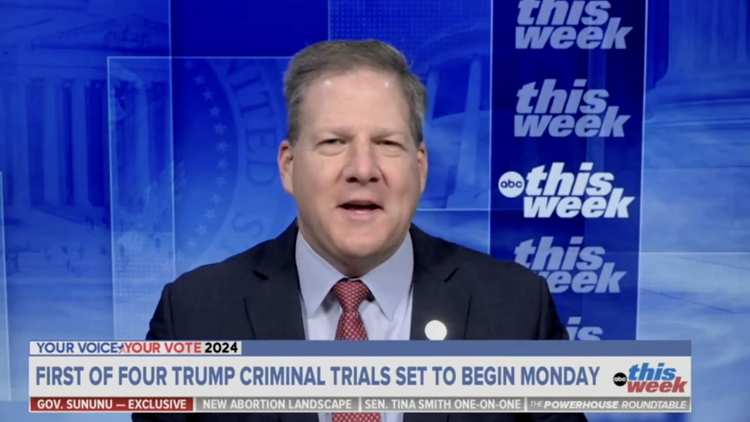 Featured image for "Sununu's ABC Interview: Defending Trump Flip-Flop Sparks Heated Clash"