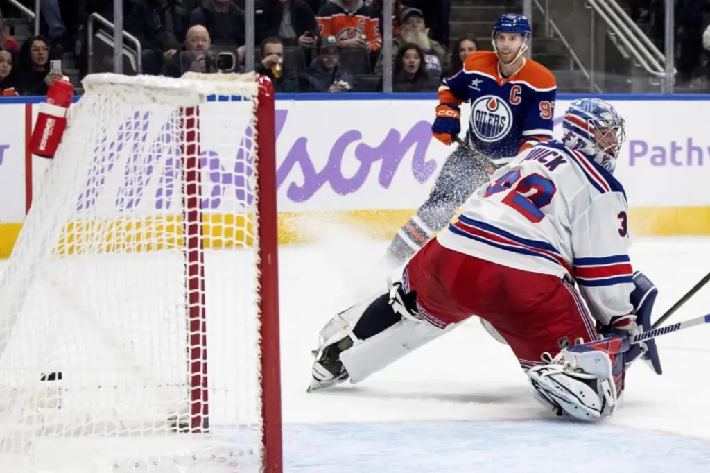 Featured image for Oilers Dominate Rangers with McDavid's Unstoppable Performance