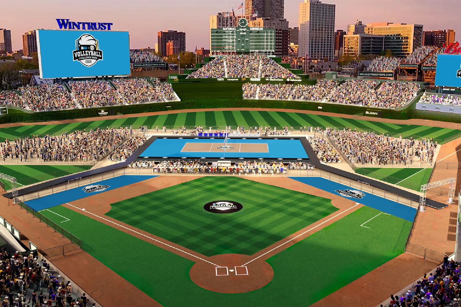 Wrigley Field Sets Stage for First-Ever Volleyball Doubleheader