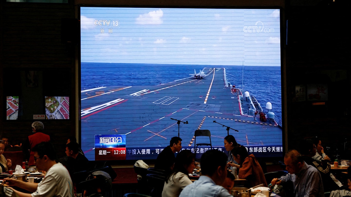 Tensions rise as China conducts military drills near Taiwan.