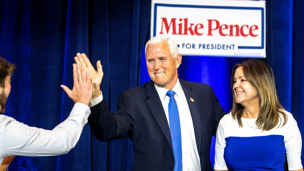 Featured image for Mike Pence positions himself as a Reagan-esque candidate for 2024 presidential race.