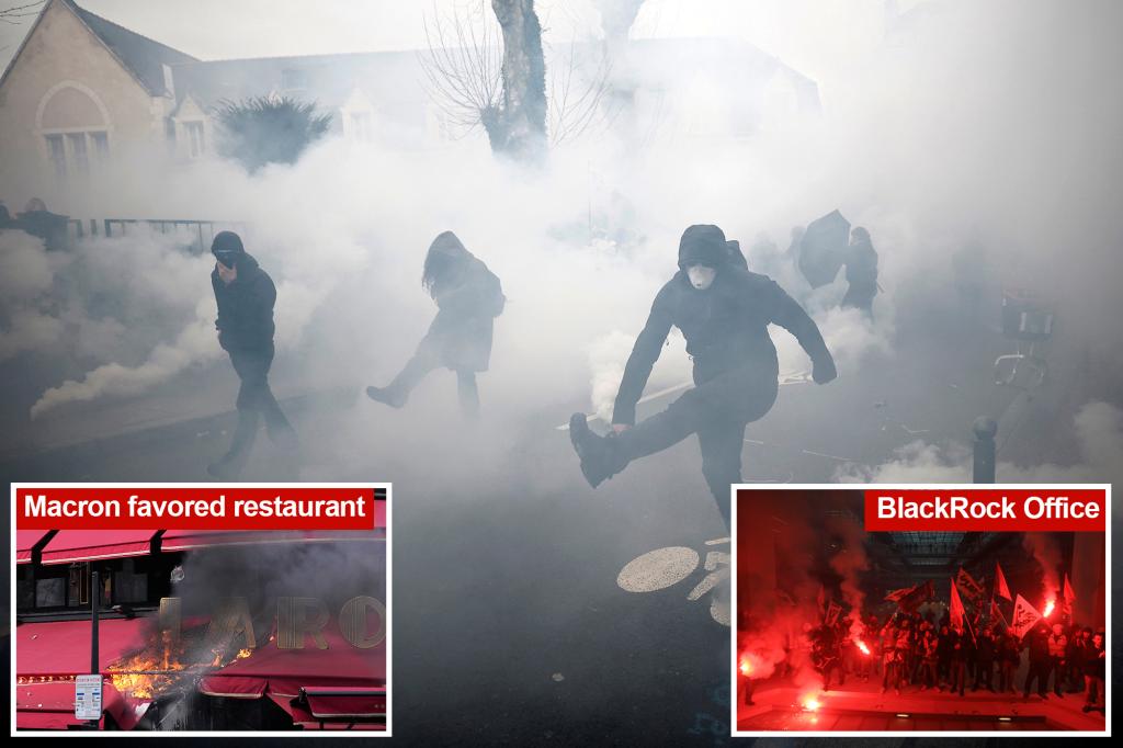 "Pension Protests in France Turn Violent: Finance Firm Occupied, Macron's Favorite Restaurant Torched"