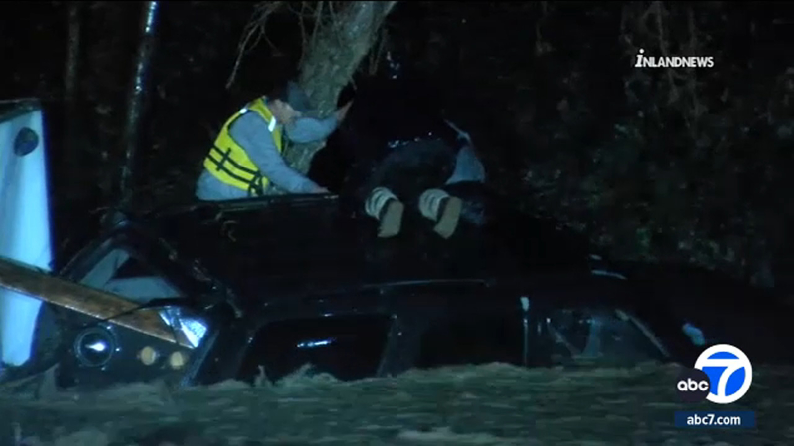 "Multiple Water Rescues as Storm Hits San Bernardino County, CA"