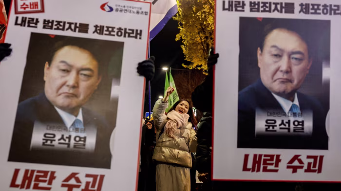 South Korean President Yoon Faces Impeachment Amid Martial Law Controversy