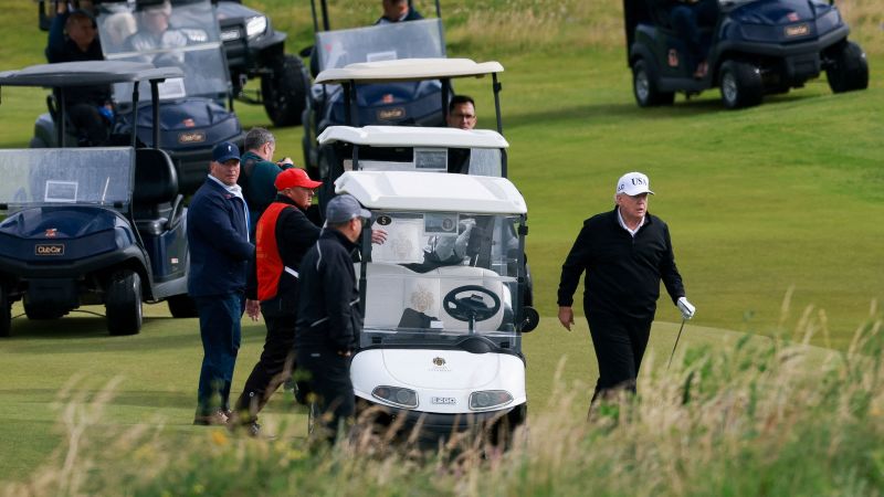 Trump's Scotland Visit Highlights Blurring of Business and Presidency