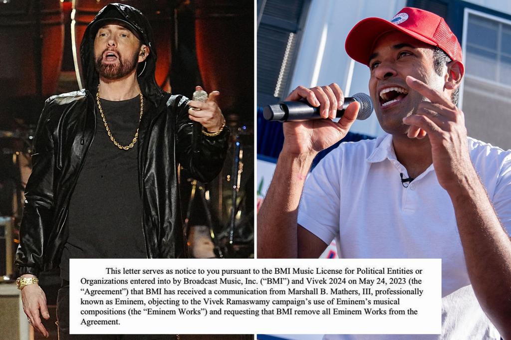 Eminem's Music Ban on Vivek Ramaswamy's Presidential Campaign Sparks Controversy