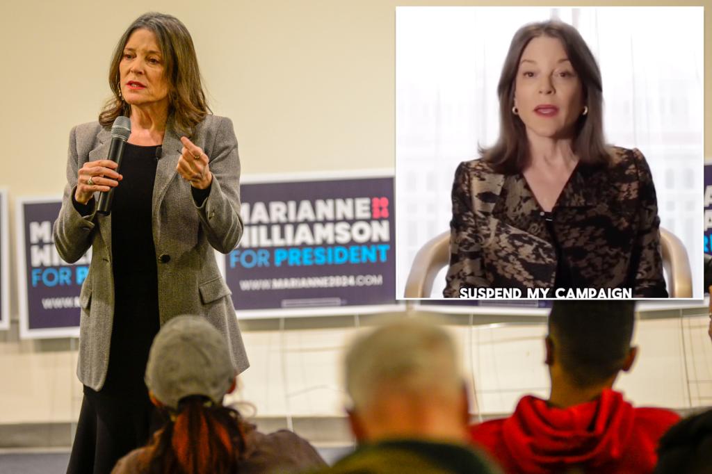 Featured image for "Marianne Williamson Ends 2024 Democratic Presidential Bid"