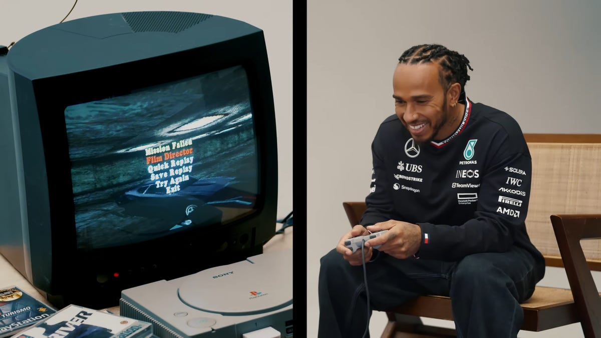 Lewis Hamilton's Struggle with the PS1 Driver Tutorial Mission