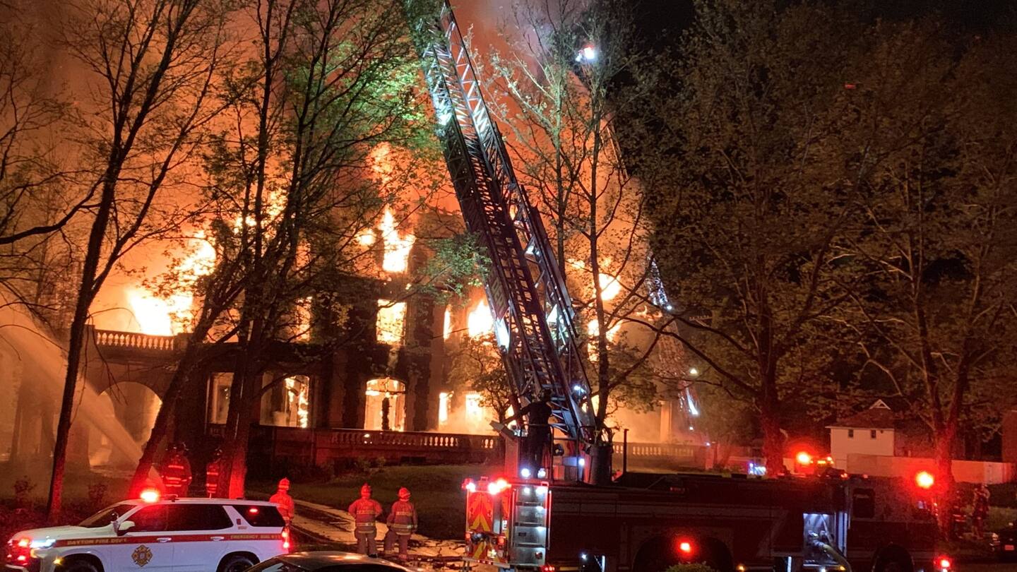 Devastating Fire Destroys Historic Dayton Mansion.
