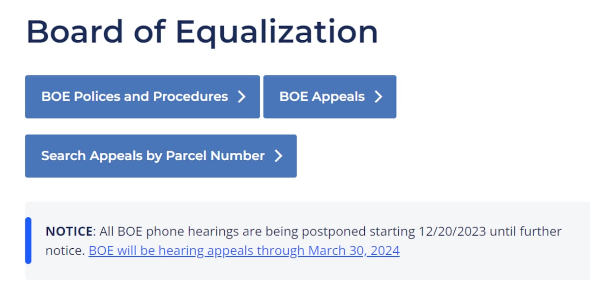 Jackson County Board of Equalization Halts Homeowner Appeals Amid Property Tax Controversy