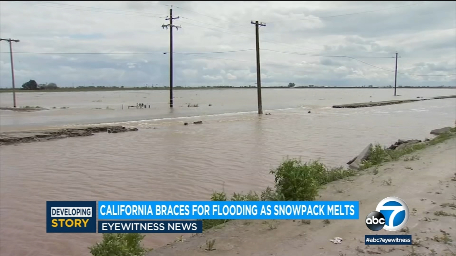 "Spring snowmelt triggers flood warnings in California and Lake Tahoe"