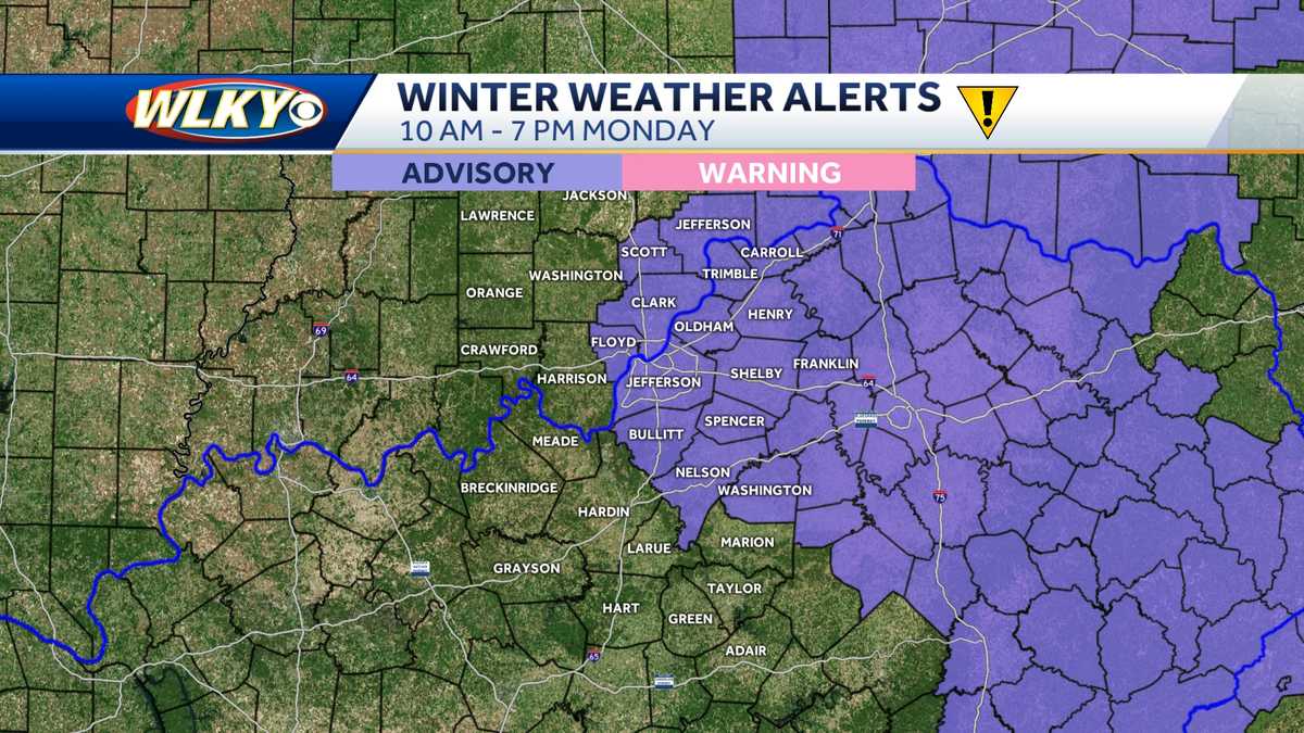 Winter Storm Watch and Advisories in Effect for Louisville, Lower Michigan, and Northeast Ohio