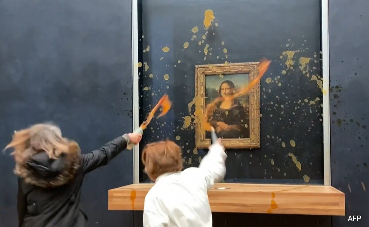 "Soup Protest: Activists Target Mona Lisa in Louvre Museum"