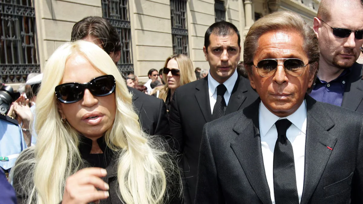 Versace Honors Valentino Garavani with Bold Valentino Red at Funeral